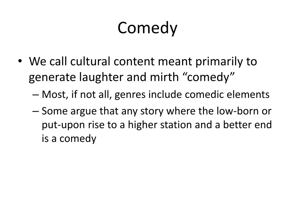 comedy 1