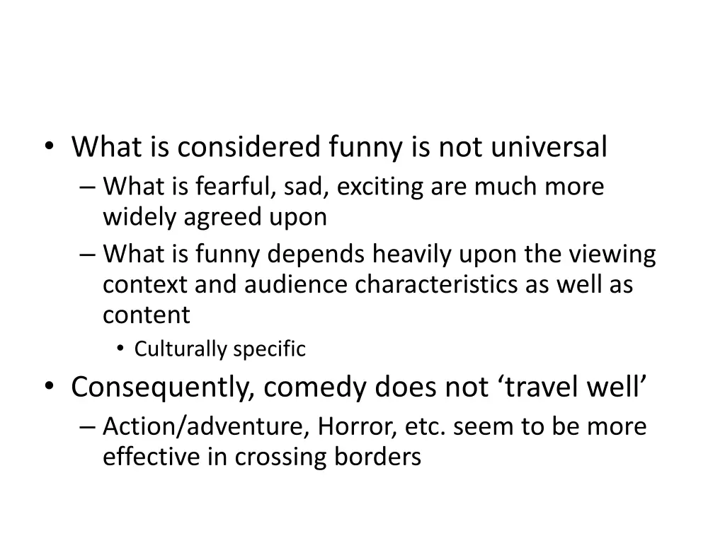 what is considered funny is not universal what