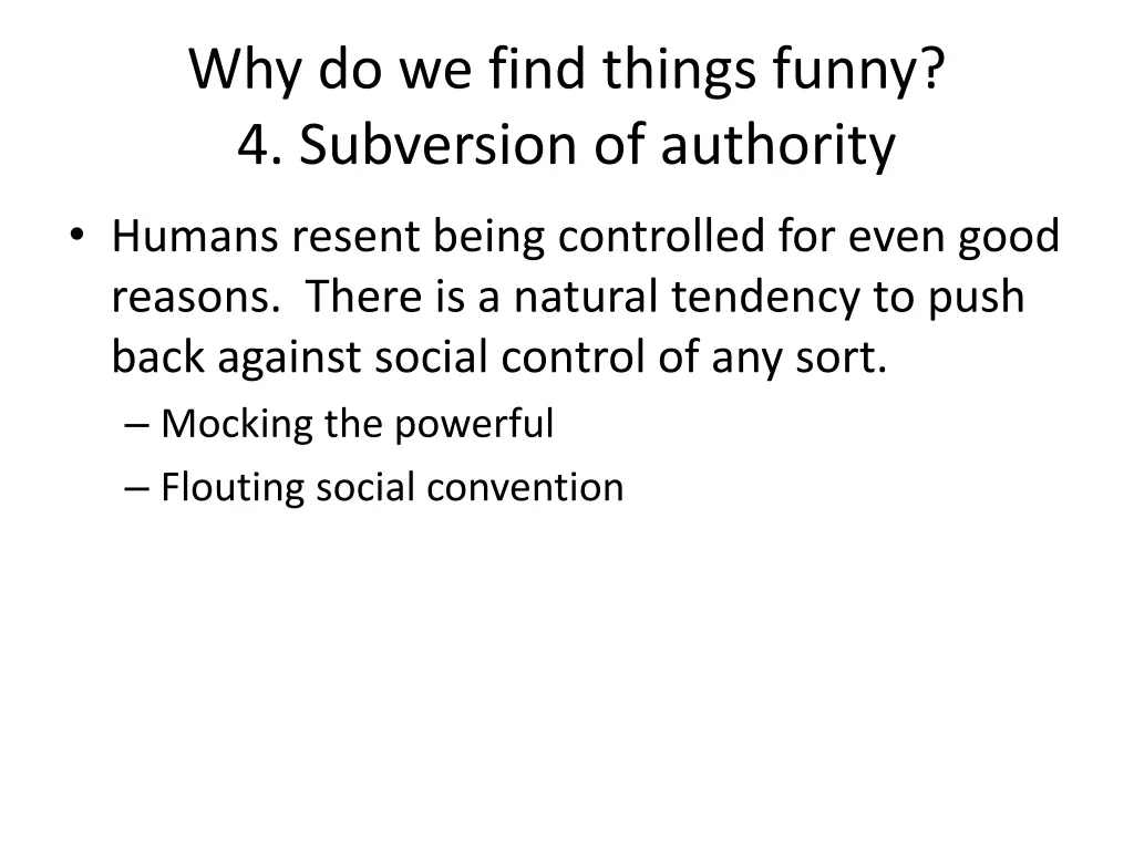 why do we find things funny 4 subversion