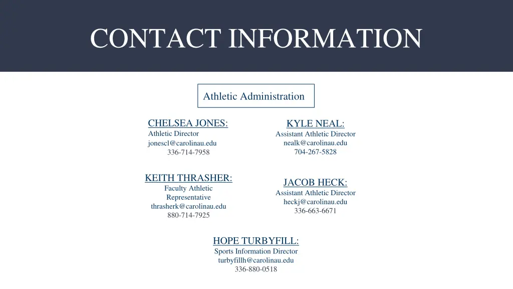 contact information
