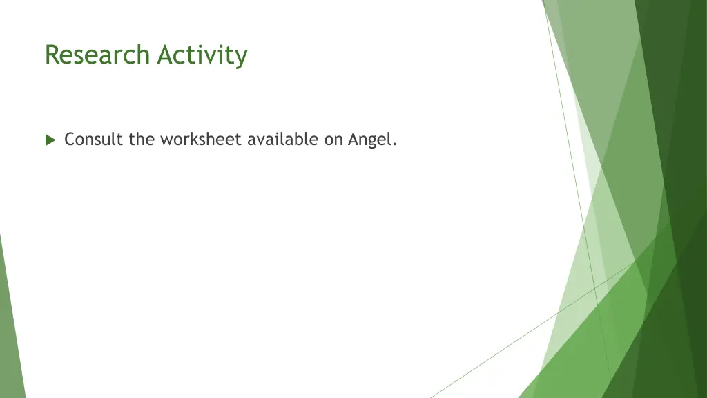 research activity
