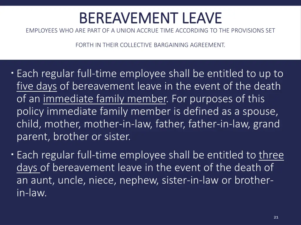 bereavement leave bereavement leave employees