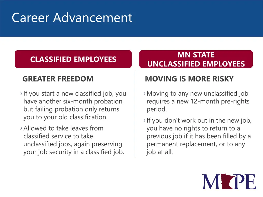 career advancement