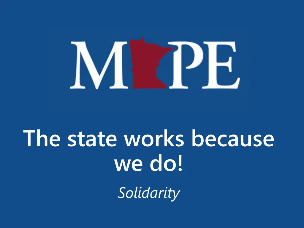 the state works because we do solidarity