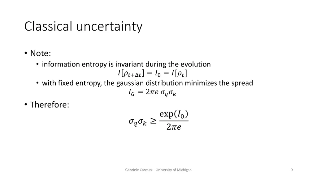 classical uncertainty