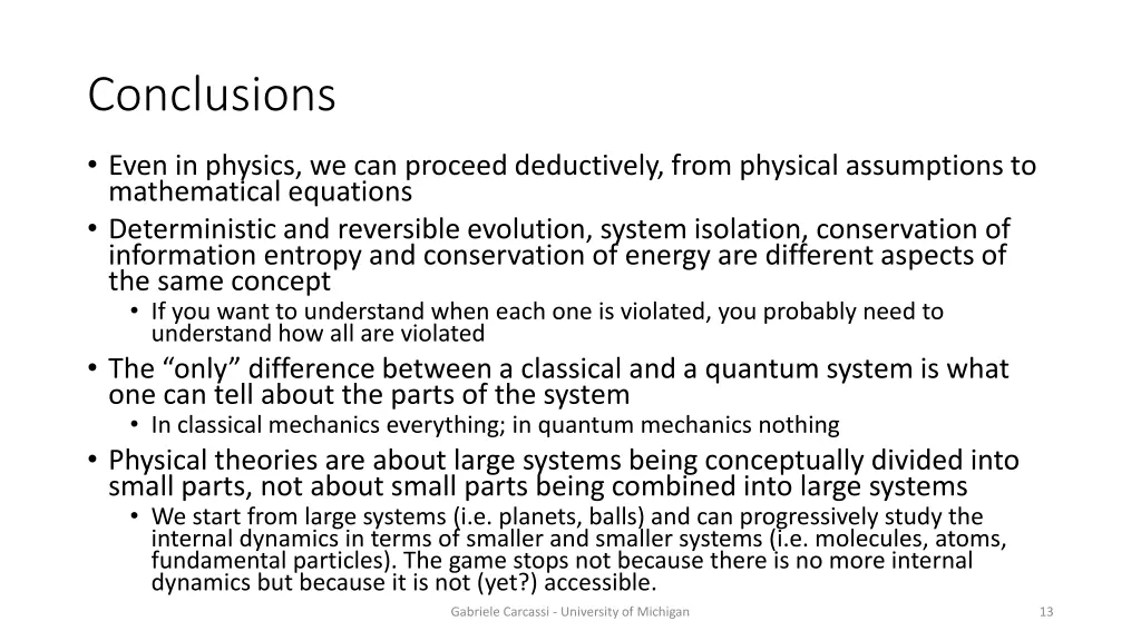conclusions