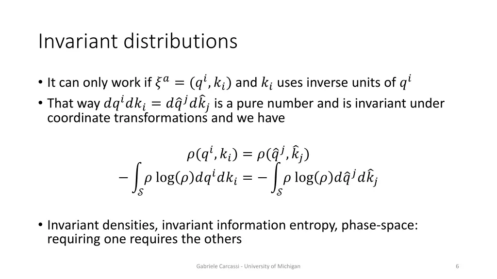 invariant distributions