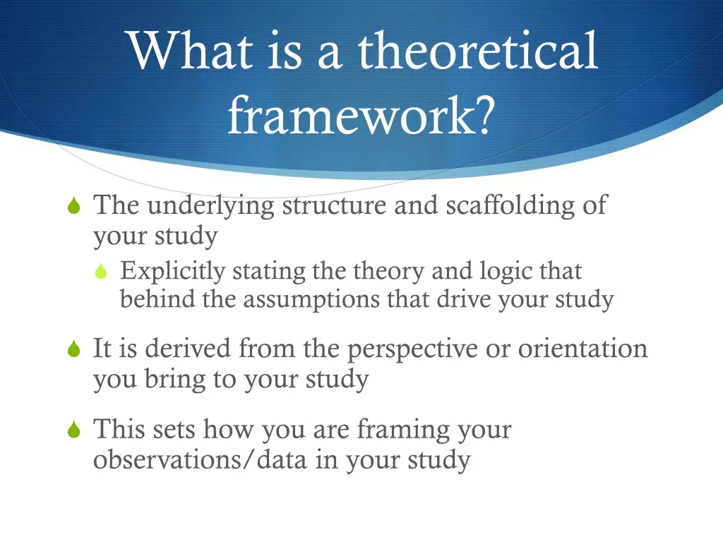 what is a theoretical framework