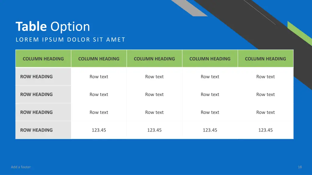 table option lorem ipsum dolor sit amet