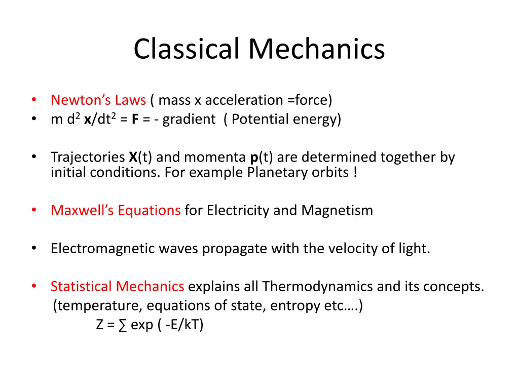 classical mechanics