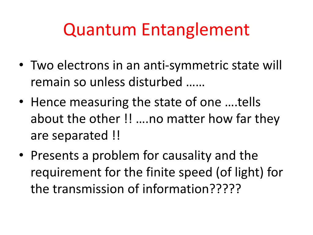 quantum entanglement