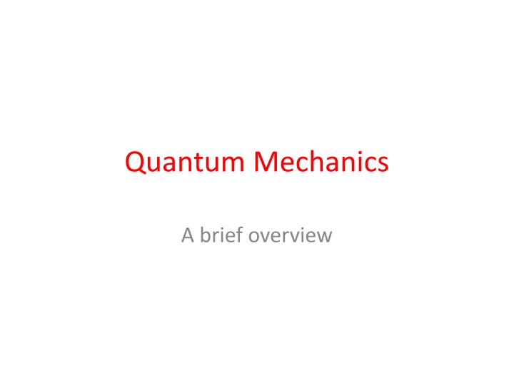 quantum mechanics