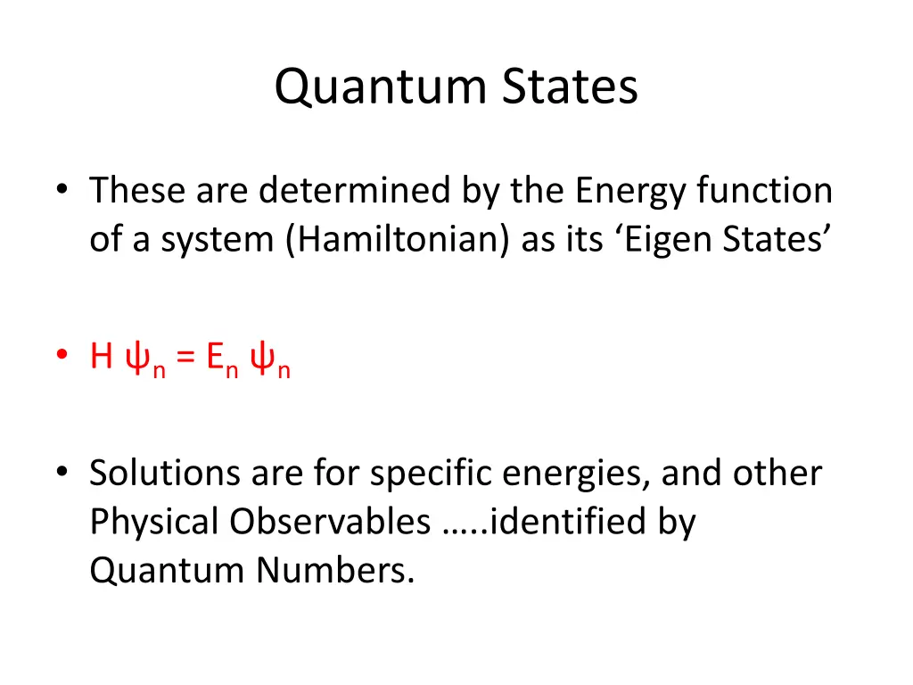 quantum states