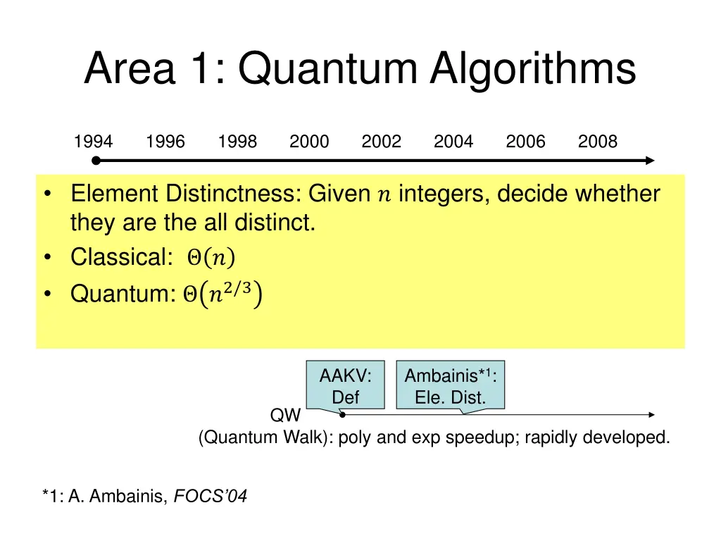 area 1 quantum algorithms 8