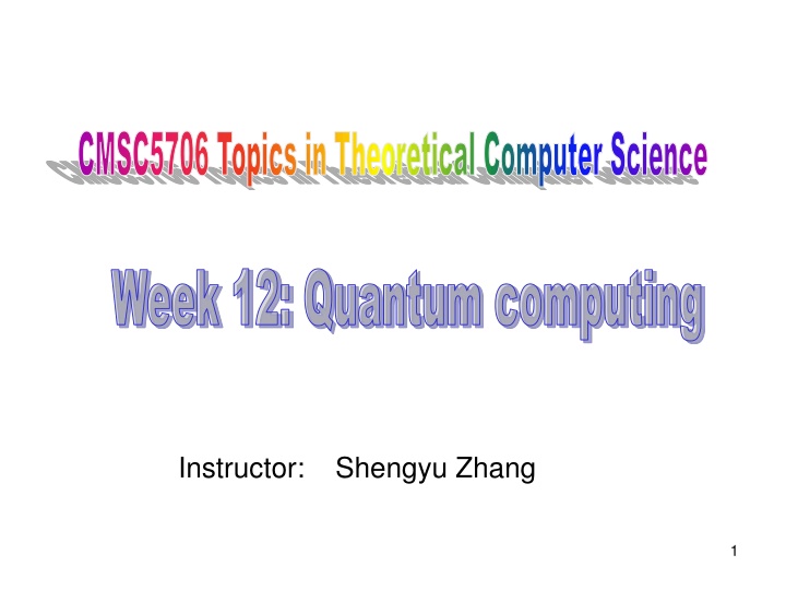 cmsc5706 topics in theoretical computer science