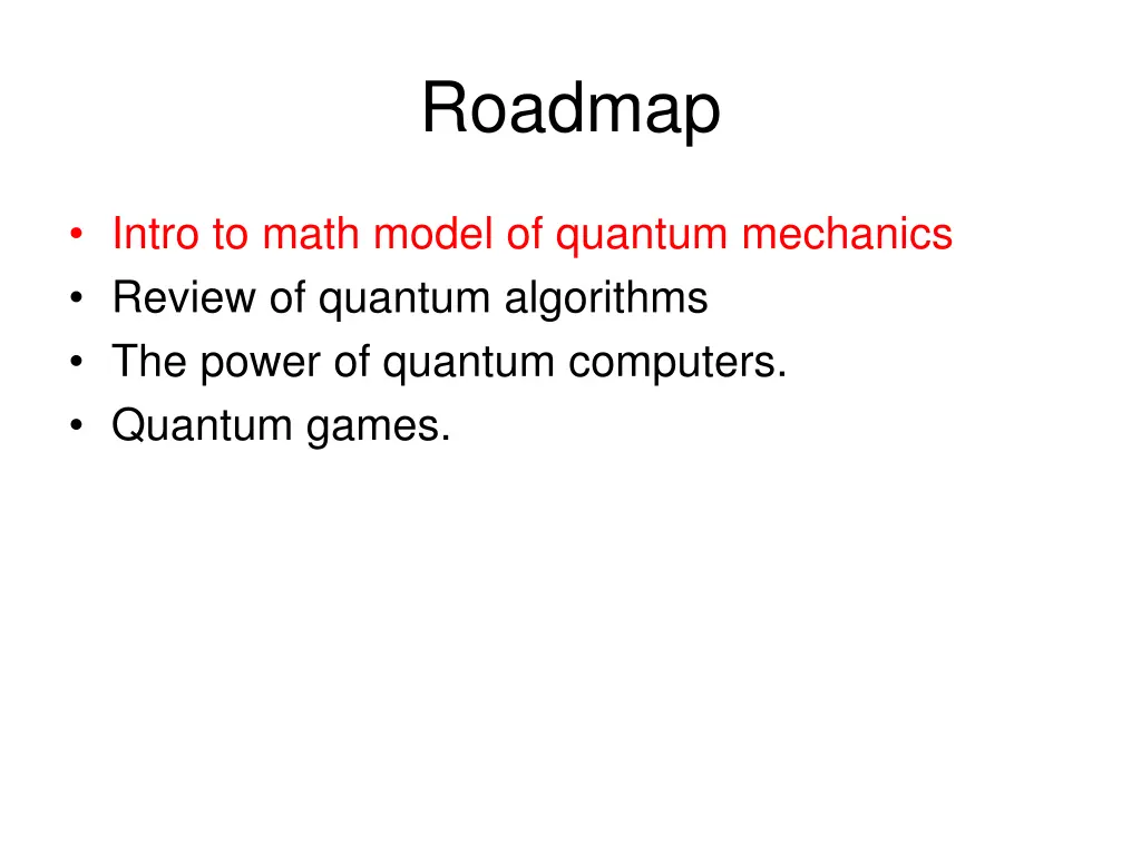 roadmap