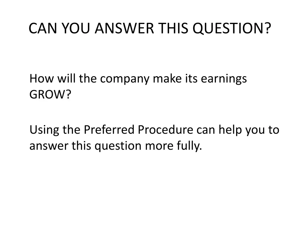 can you answer this question