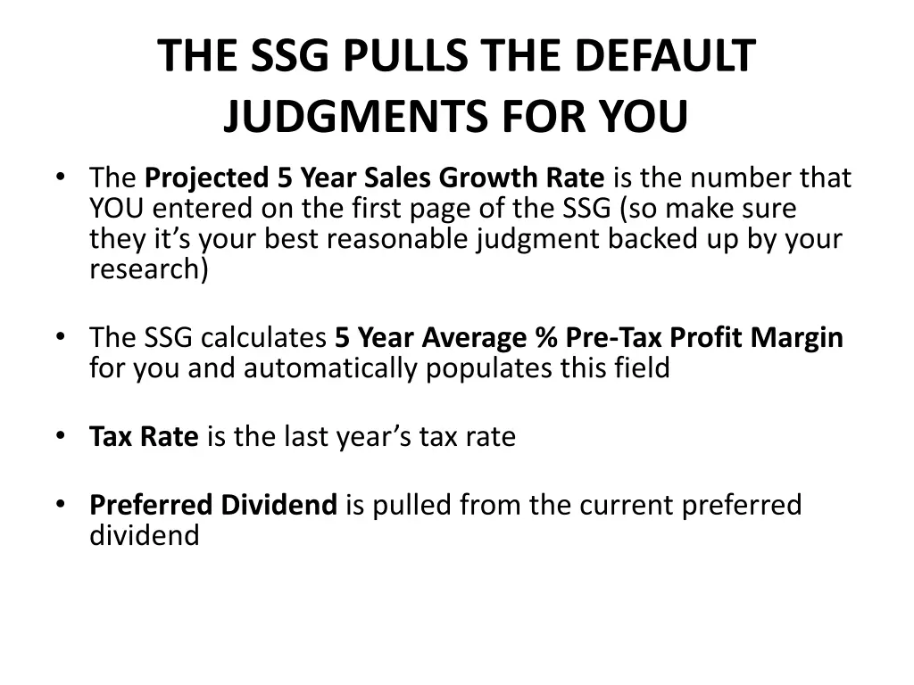 the ssg pulls the default judgments