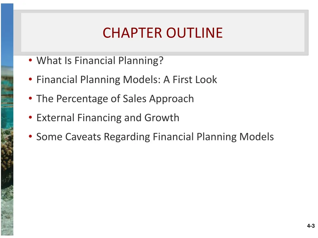 chapter outline
