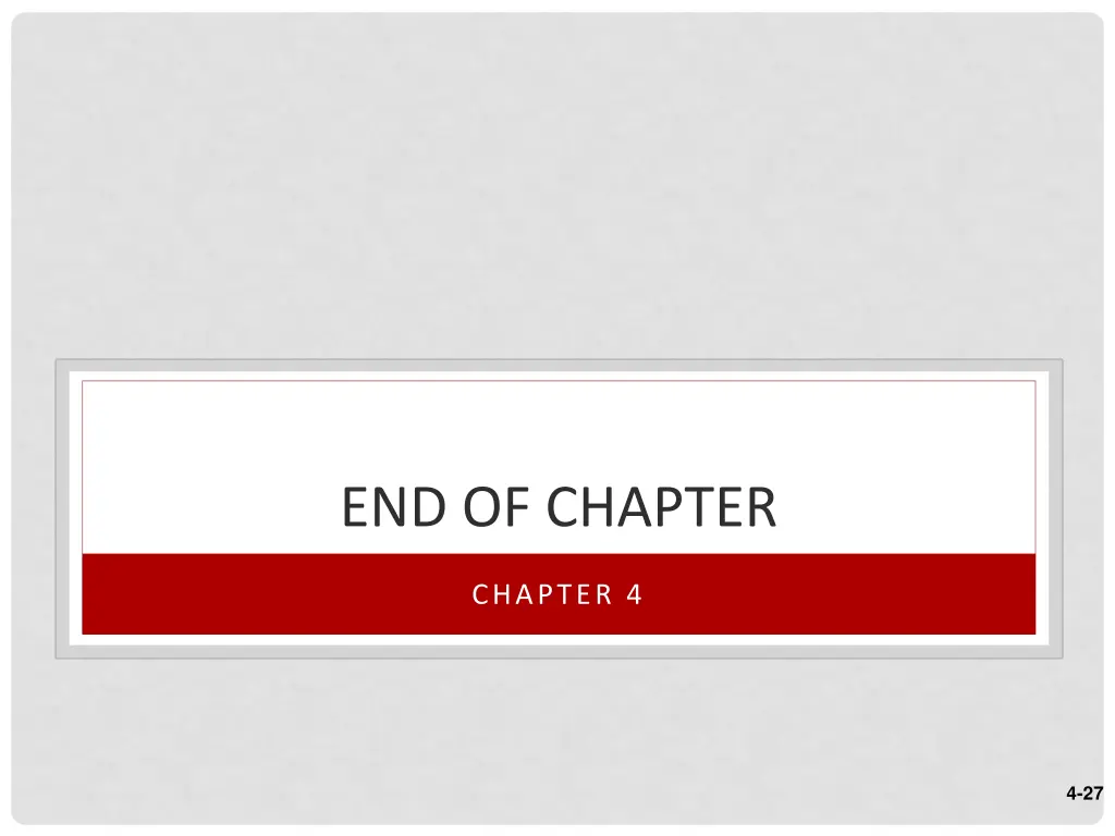 end of chapter