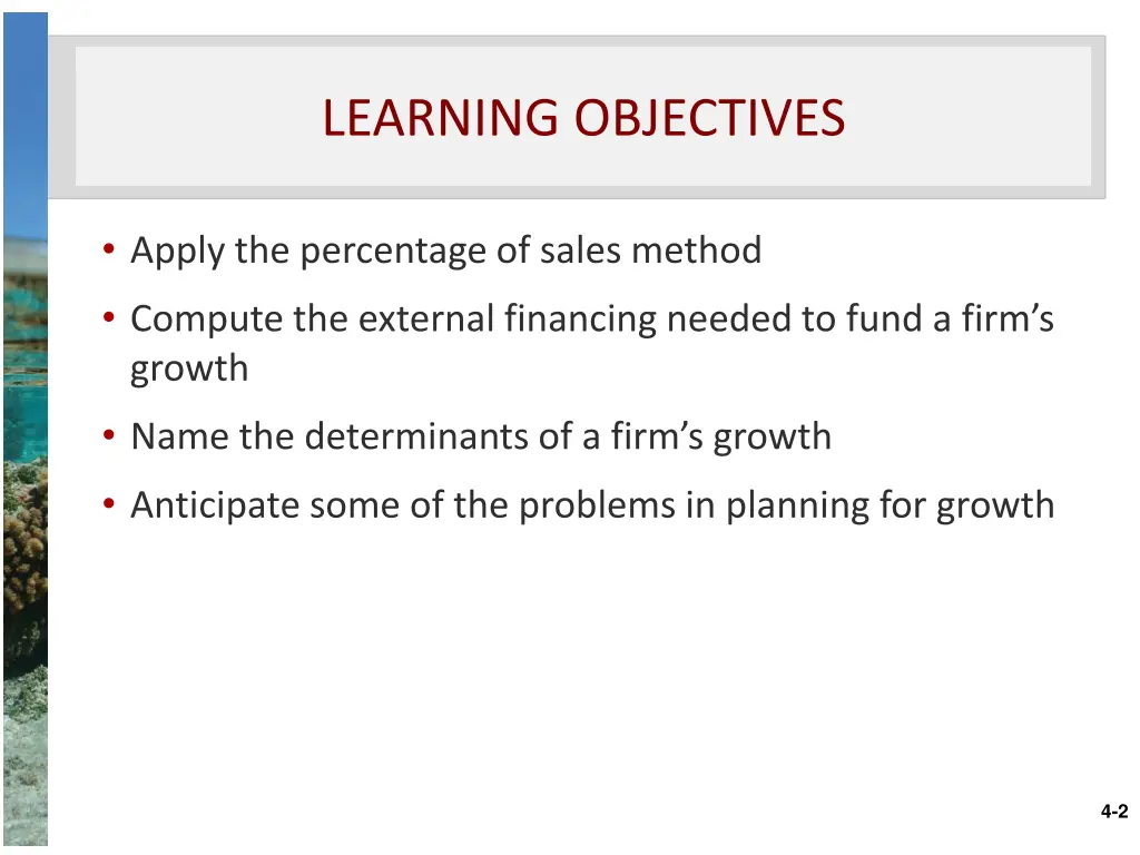 learning objectives