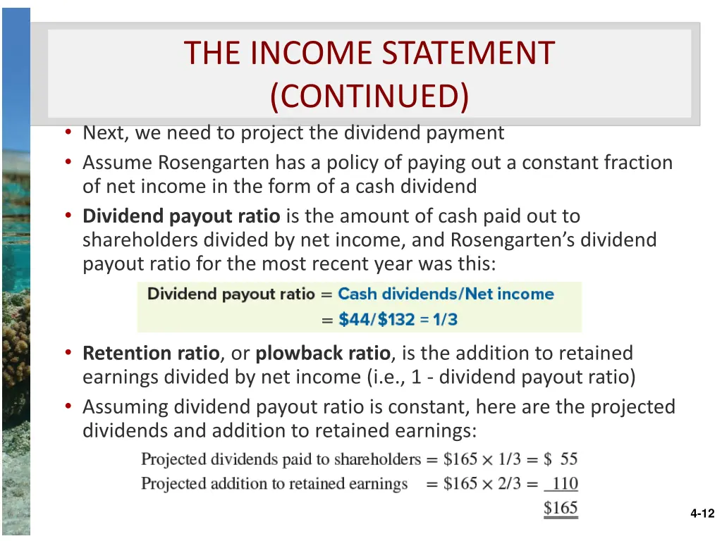 the income statement continued