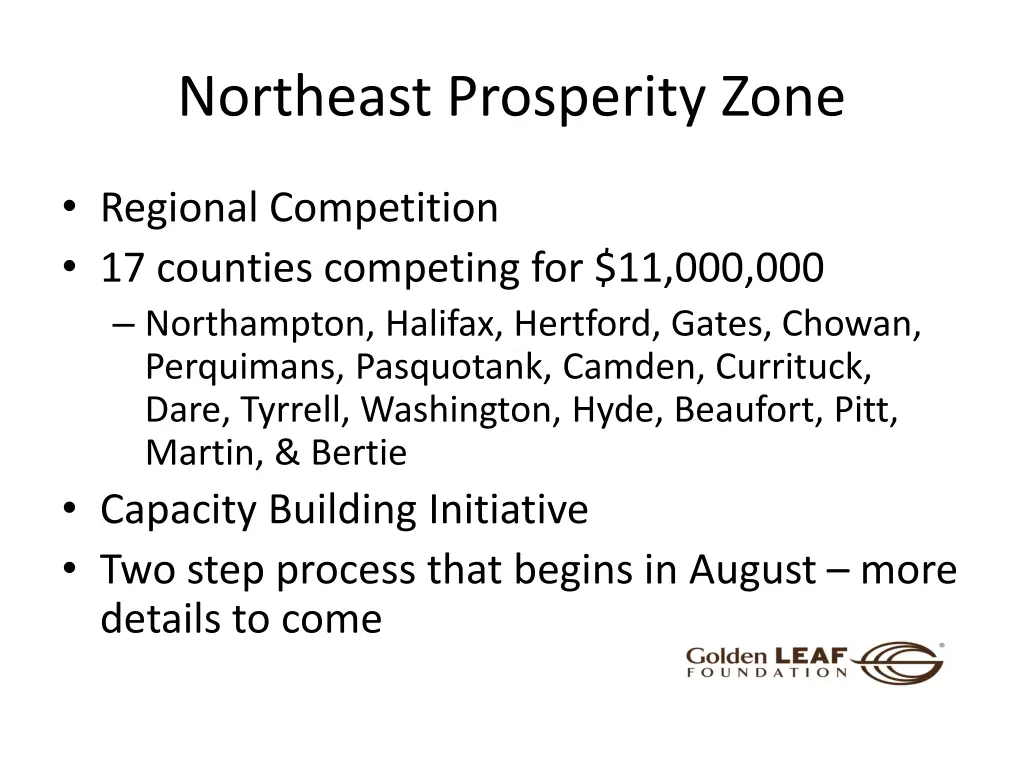 northeast prosperity zone