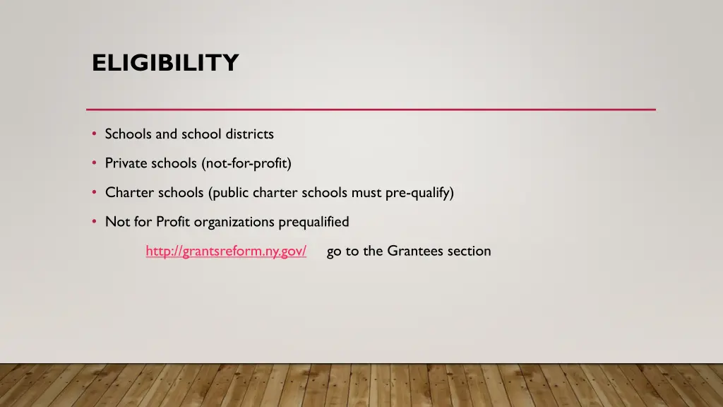 eligibility