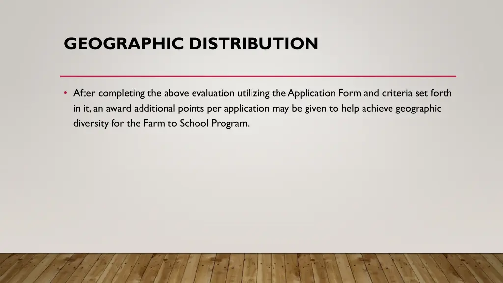 geographic distribution