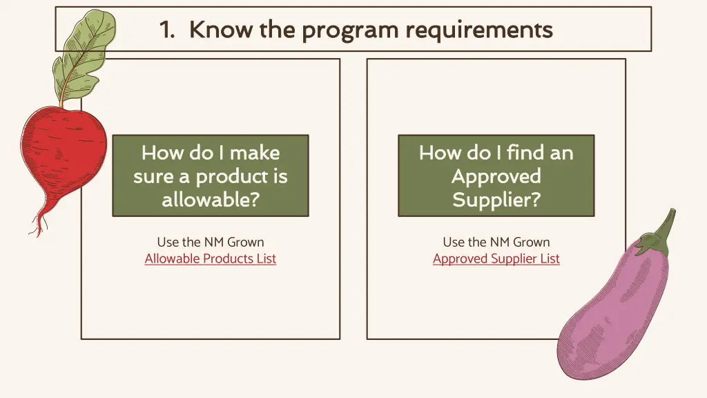 1 1 know the program requirements know