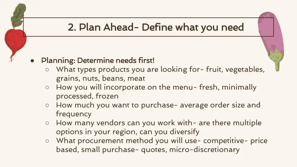 2 plan ahead 2 plan ahead define what you need
