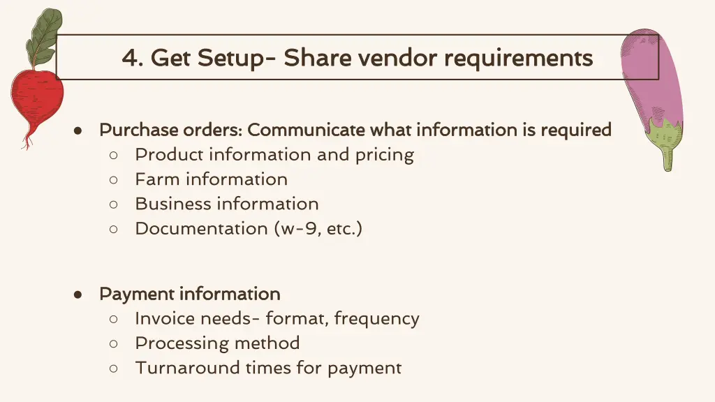 4 get setup 4 get setup share vendor requirements