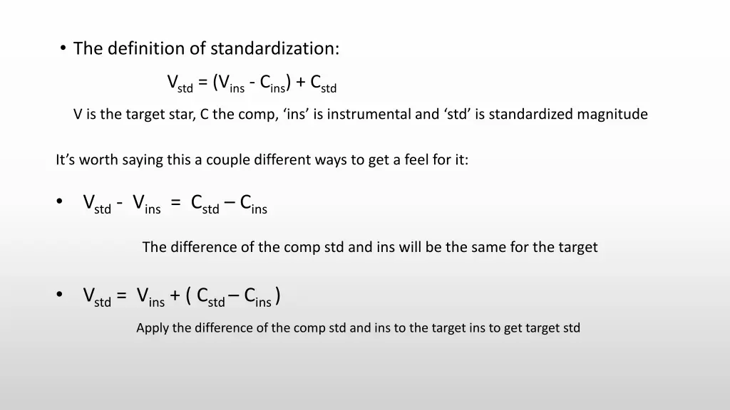 the definition of standardization