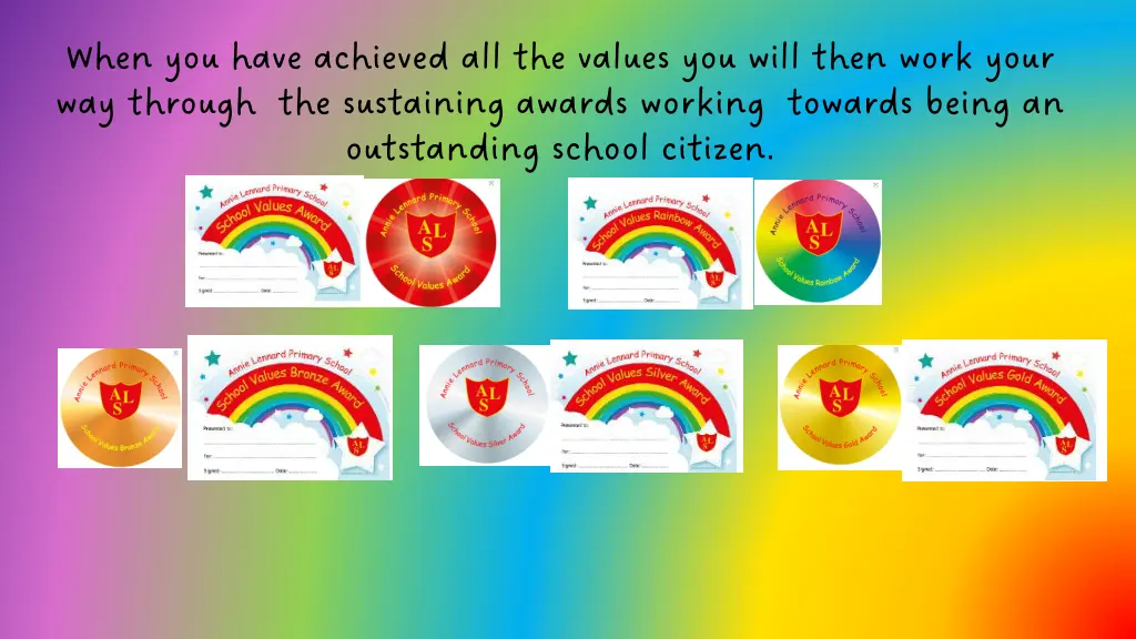 when you have achieved all the values you will