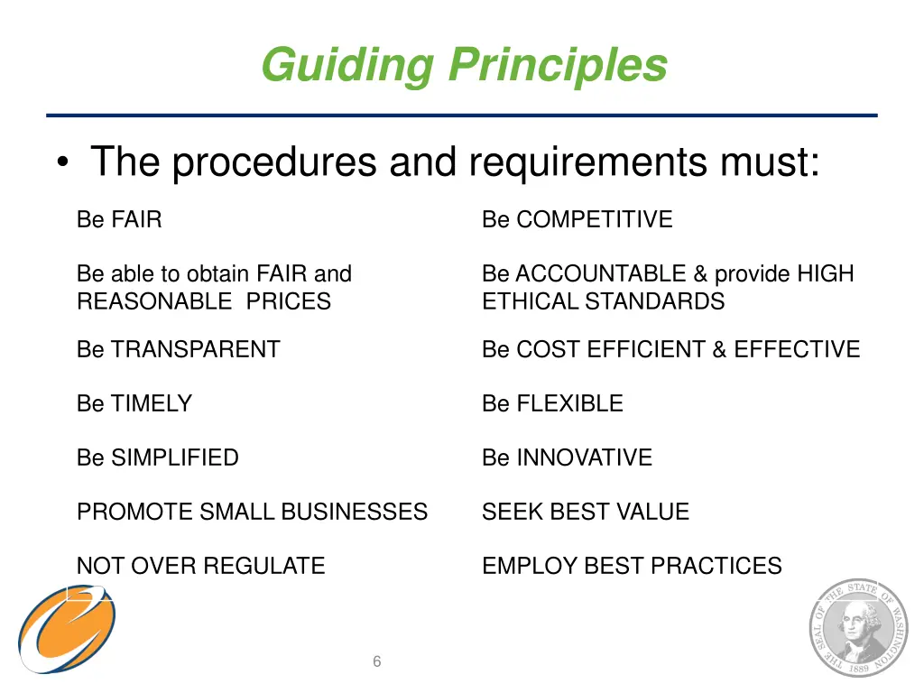 guiding principles
