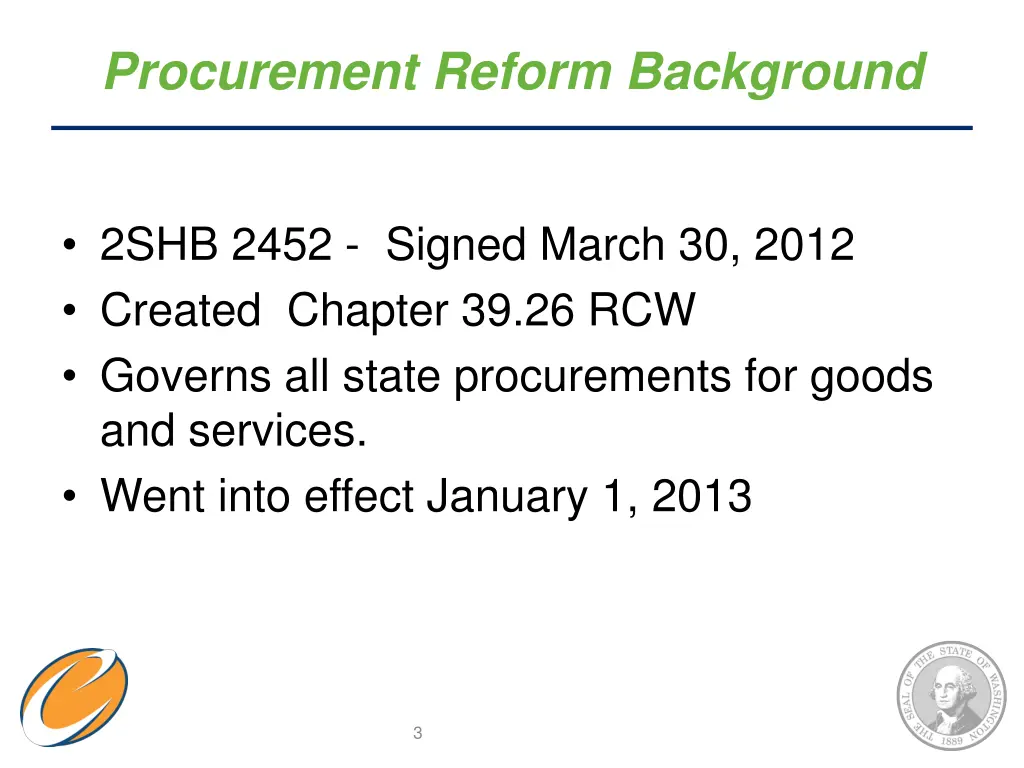 procurement reform background