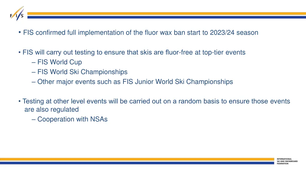 fis confirmed full implementation of the fluor