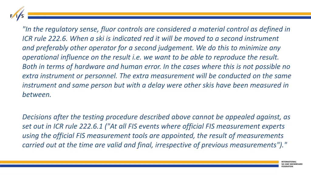 in the regulatory sense fluor controls