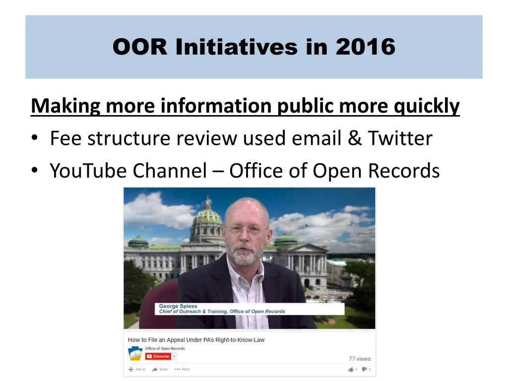 oor initiatives in 2016 3