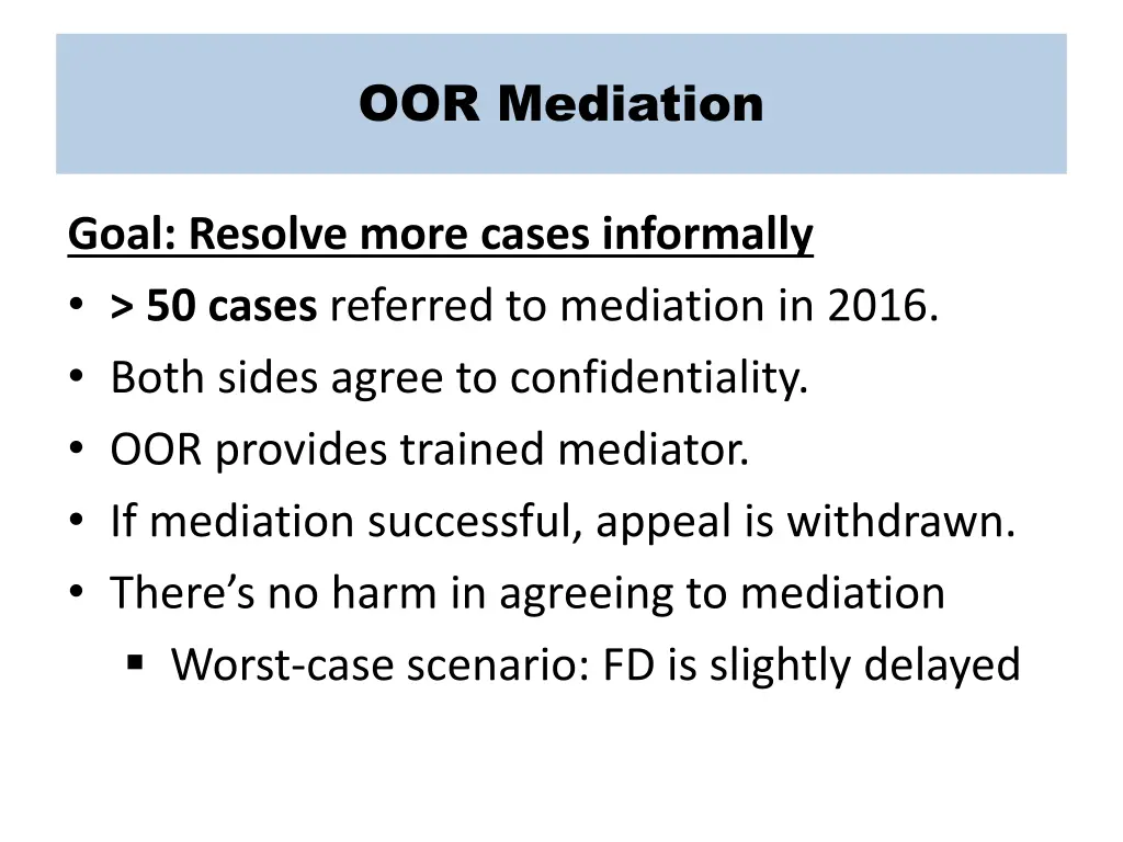 oor mediation