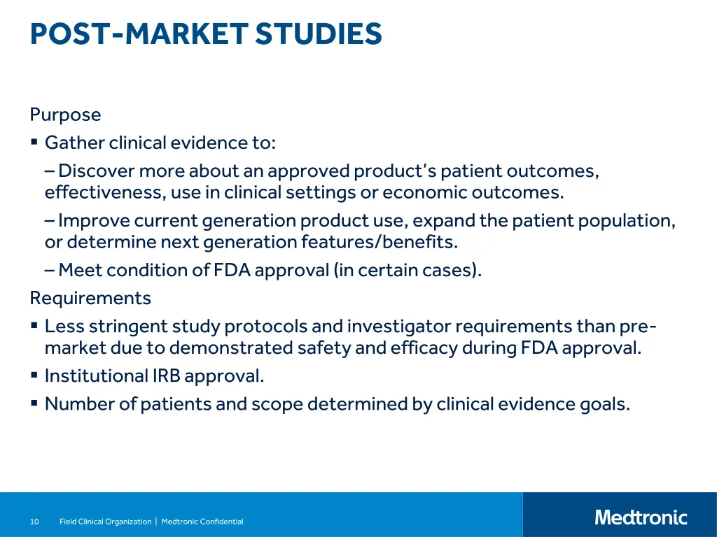 post market studies