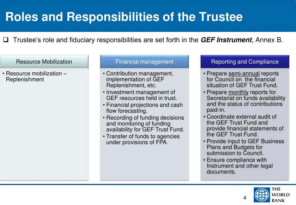 roles and responsibilities of the trustee