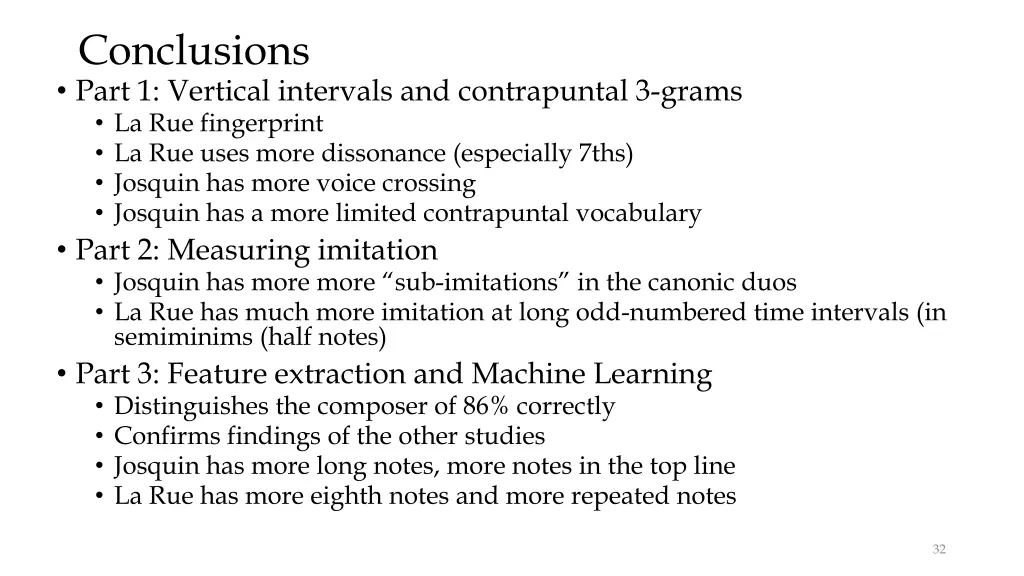 conclusions part 1 vertical intervals