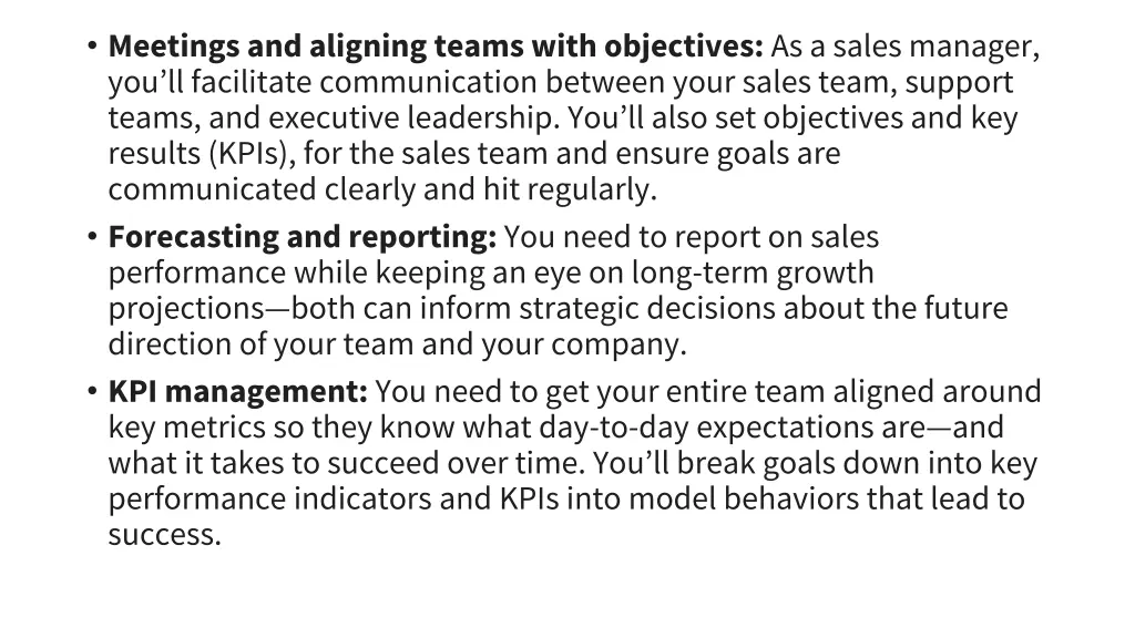 meetings and aligning teams with objectives