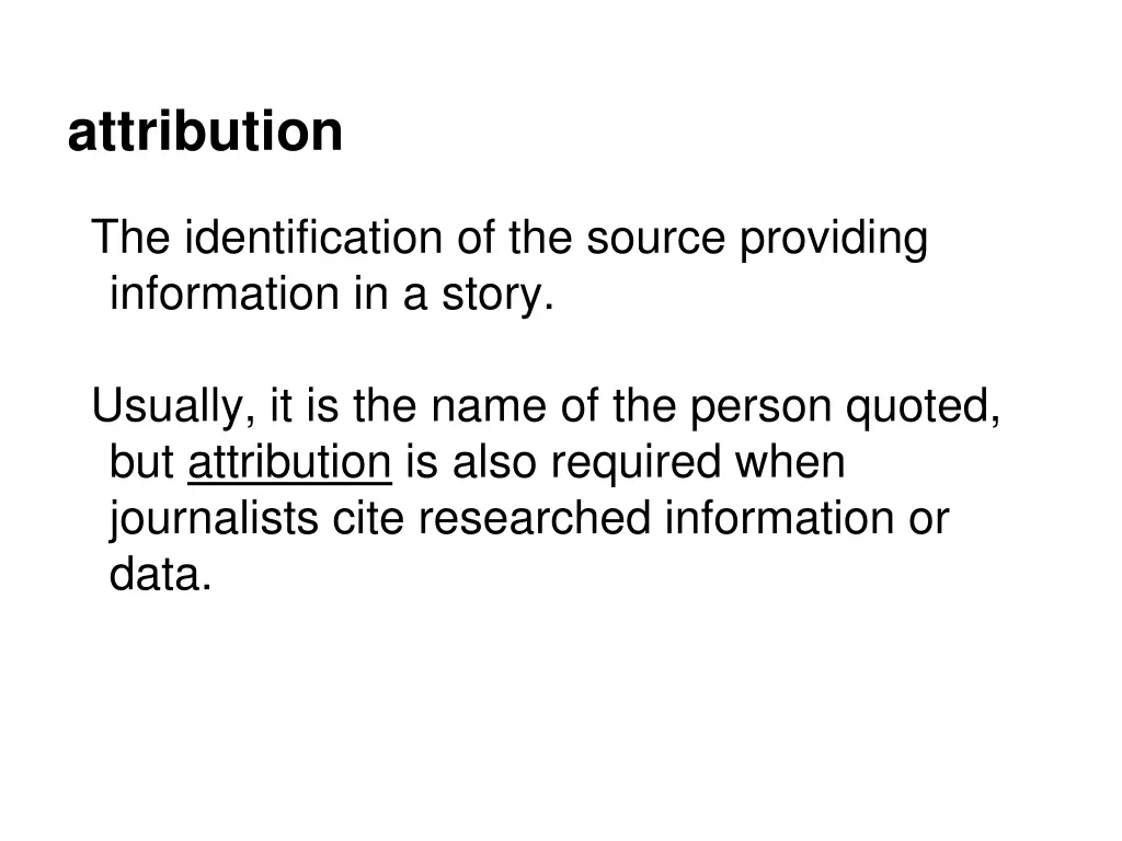 attribution