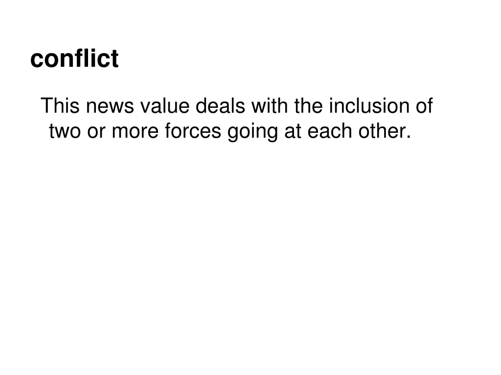 conflict