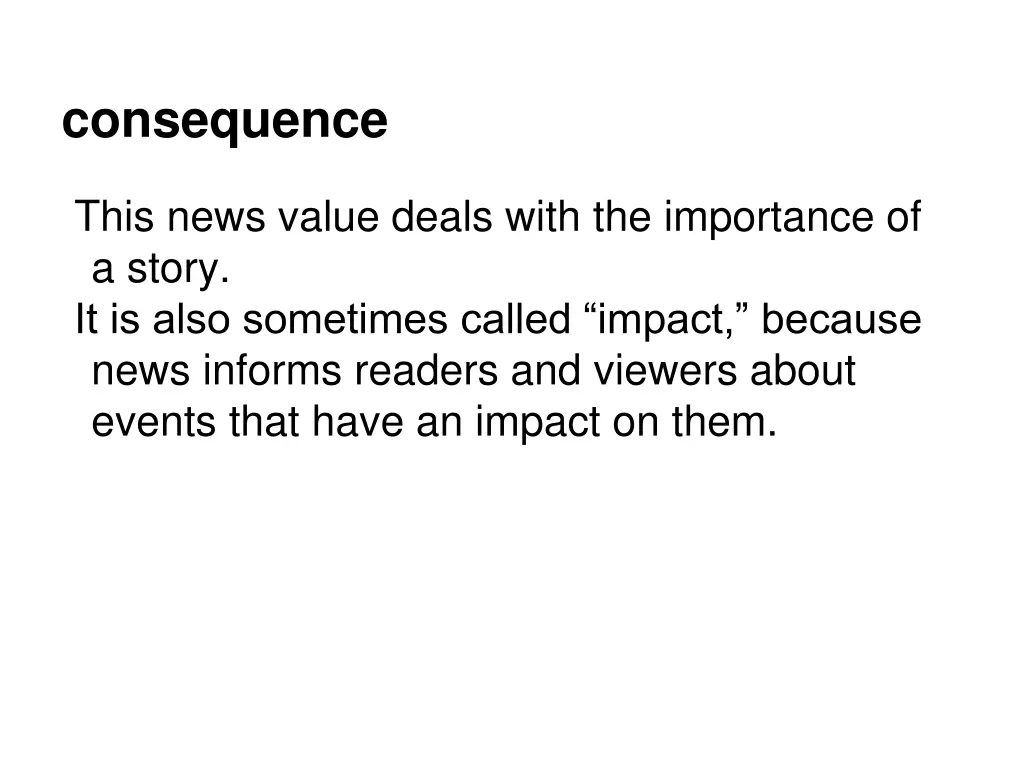 consequence