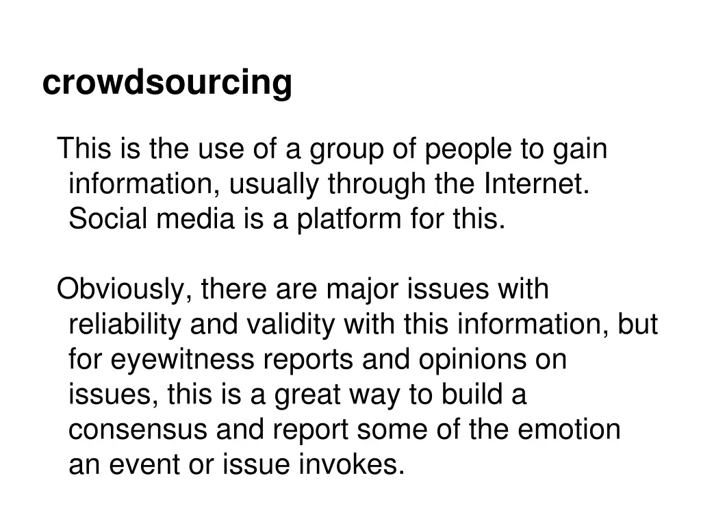 crowdsourcing