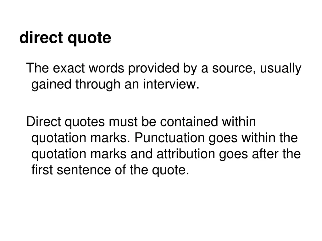 direct quote
