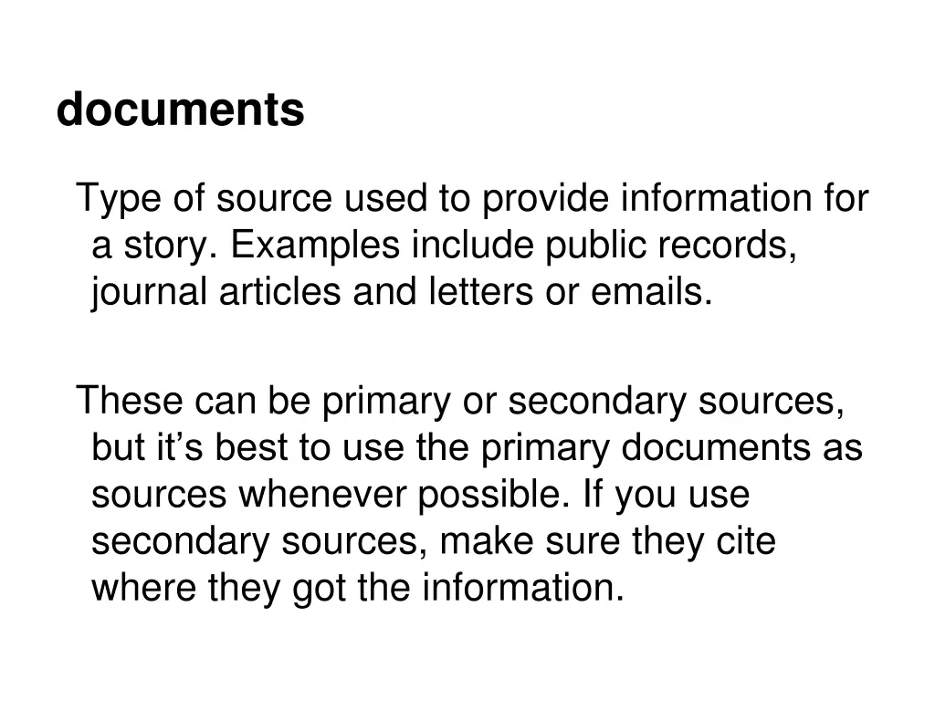 documents